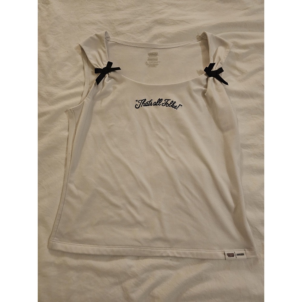 Looney Tunes‎ Justice Youth Tank Top Size Large "That's All Folks" Crop